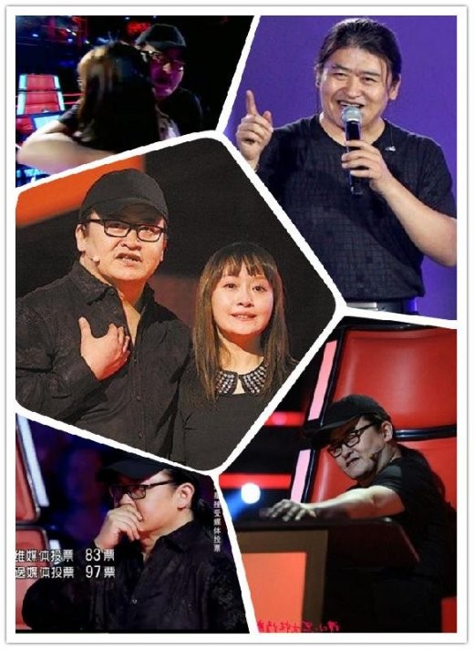 Những khoảnh khắc của Lưu Hoan tại The Voice Trung Quốc. Ảnh. Chinadaily.