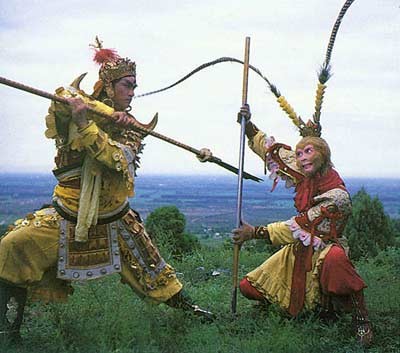 Màn giao đấu ác liệt với những pha võ thuật đẹp mắt giữa Nhị Lang Thần và Tôn Ngộ Không trong tập "Đại náo Thiên cung".