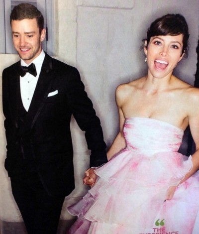 Cặp đôi Justin Timberlake và Jessica Biel với đám cưới màu hồng ở Italia hôm 19/10 sau 5 năm hẹn hò.