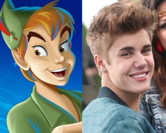 Peter Pan và Justin Bieber.