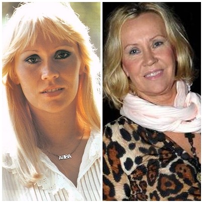 Agnetha thời ABBA và hiện tại.