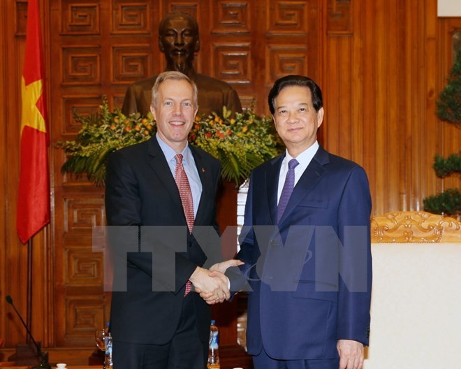 Thủ tướng Nguyễn Tấn Dũng tiếp đại sứ Ted Osius. (Ảnh: TTXVN)