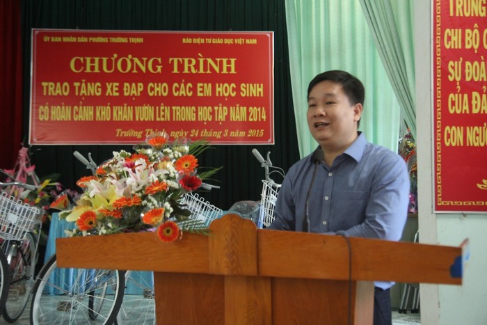 Ông Nguyễn Tiến Bình phát biểu tại buổi lễ