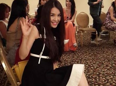 Hình ảnh Quế Vân tại cuộc thi Hoa hậu người Việt Hoàn cầu
