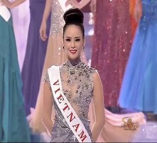 Hình ảnh Lại Hương Thảo trong đêm chung kết Hoa hậu thế giới 2013
