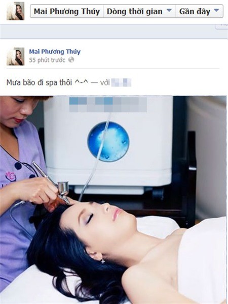 Hình ảnh vô tâm trên Facebook giả mạo của Mai Phương Thúy được một vài trang tin điện tử xào xáo khiến cho người đẹp dở khóc dở cười.