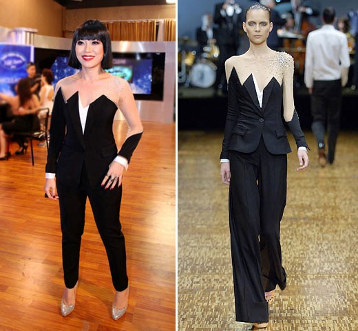 Trang phục Mỹ Tâm diện trong đêm Gala 3 Vietnam Idol bị cho là đạo thiết kế
