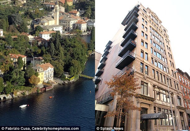 Lâu đài tại hồ Como, Ý và căn hộ cao cấp ở Manhattan, New York