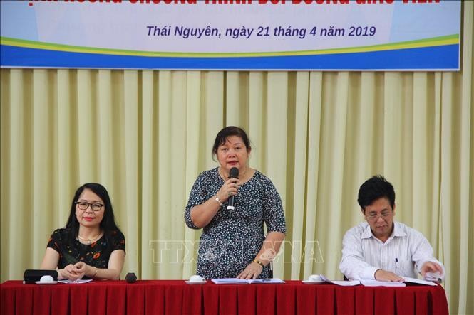 Phó giáo sư Nguyễn Thị Tính phát biểu tại buổi hội thảo được tổ chức vào năm 2019. (Ảnh: Thông tấn xã Việt Nam)