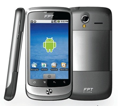 F-Mobile F5 (Giá tham khảo 2,7 triệu đồng) F5 là một trong những smartphone đầu tiên của FPT chạy trên hệ điều hành Android 2.2. Đây cũng là chiếc smartphone 2 sim có thiết kế đẹp với màn hình cảm ứng rộng 3,2 inch, độ phân giải HVGA.