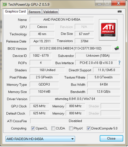 Card đồ họa AMD Radeon HD 6450A mà HP trang bị cho máy chỉ thuộc tầm phổ thông, có lẽ HP TouchSmart 520 chủ yếu phục vụ nhu cầu giải trí đa phương tiện chứ không hướng đến chơi Game nhiều.