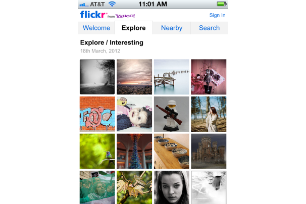 Flickr (m.flickr.com): Phục vụ người dùng tải và chia sẻ ảnh. Trang web dành cho mobile của Flickr mang tới những trải nghiệm thú vị cho việc duyệt ảnh, thậm chí nhiều người dùng còn cho rằng nó hay hơn so với duyệt trên máy tính.