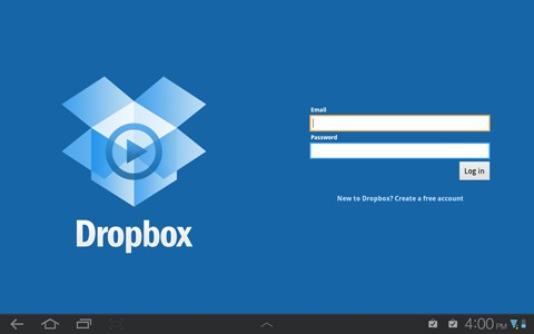 Dropbox (miễn phí): Nhiều người dùng hẳn không còn lạ lẫm với dịch vụ lưu trữ file trực tuyến dropbox này. Dropbox cho tablet chạy Android cho phép bạn đồng bộ file qua nhiều nền tảng: Linux, Mac, Windows. Bạn có thể dễ dàng tạo ra các file định dạng TXT từ trong ứng dụng, tạo các đường link để chia sẻ từng tập tin riêng biệt