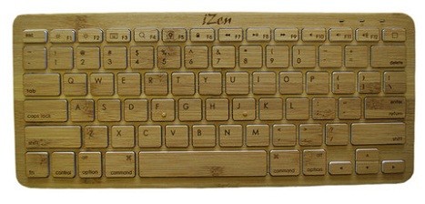 iZen Keyboard - bàn phím có đến 92% hàm lượng tre và có thể tái chế sau khi hết tác dụng. Có vẻ như những sản phẩm công nghệ cũng ngày càng gần gũi với thiên nhiên.