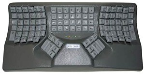 Bàn phím Maltron này có khả năng co giãn để vừa với kích thước của bàn tay, ngón tay người sử dụng. Những người thuận tay trái cũng cảm thấy thoải mái hơn. 10 Sử dụng quần dài làm bàn phím máy tính.