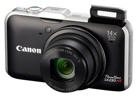 Canon Powershot SX230 HS (9,5 triệu đồng): Đây là mẫu compact có giá cao nhất của Canon vừa xuất hiện trên thị trường. Dù là chiếc máy ảnh du lịch, nhưng SX230 HS được trang bị nhiều tính năng như zoom quang 13x, quay phim full HD.