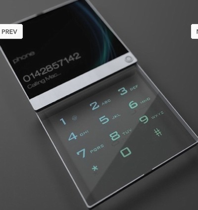 6. Điện thoại trong suốt hai màn hình: Ý tưởng này được nhà thiết kế Mac Funamizu tạo ra, người sáng tạo nên ý tưởng điện thoại Thru. Như cái tên của chúng, ý tưởng này sử dụng các kỹ thuật lớp để mang lại hiệu ứng 3 chiều cho các đối tượng hiển thị trên màn hình điện thoại.