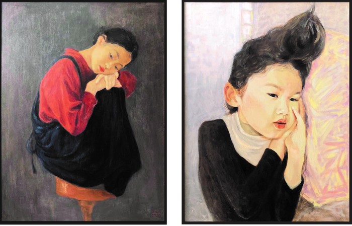 Hai tác phẩm về trẻ em của Nguyễn Thu Uyên, năm 2020 (ảnh: NVCC)