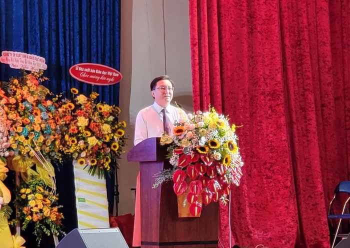 Ông Nguyễn Bảo Quốc – Phó Giám đốc Sở Giáo dục và Đào tạo Thành phố Hồ Chí Minh tại hội nghị tổng kết năm học 2021-2022 và triển khai phương hướng nhiệm vụ năm học 2022-2023 cấp tiểu học (ảnh:P.L)