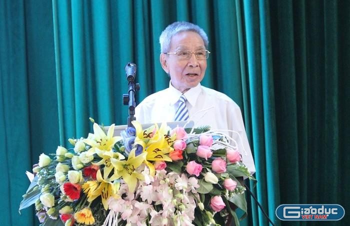 Giáo sư Phạm Phụ là chuyên gia giáo dục tâm huyết, với tiếng nói phản biện sâu sắc về chính sách giáo dục đại học. (Ảnh: Thùy Linh)
