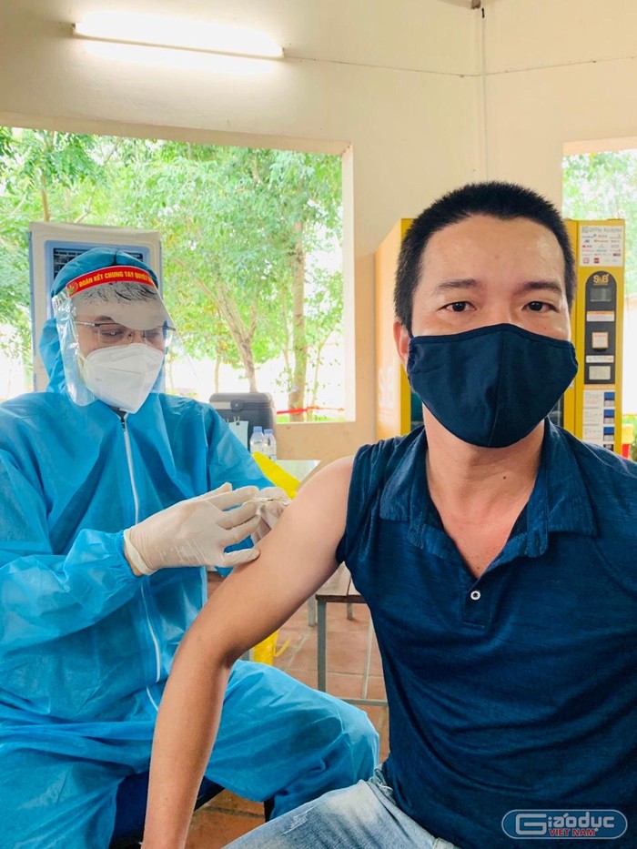 Theo bác sĩ Trương Thị Thu Hương, quá trình tiêm vaccine đã diễn ra thuận lợi. (Ảnh: NVCC)