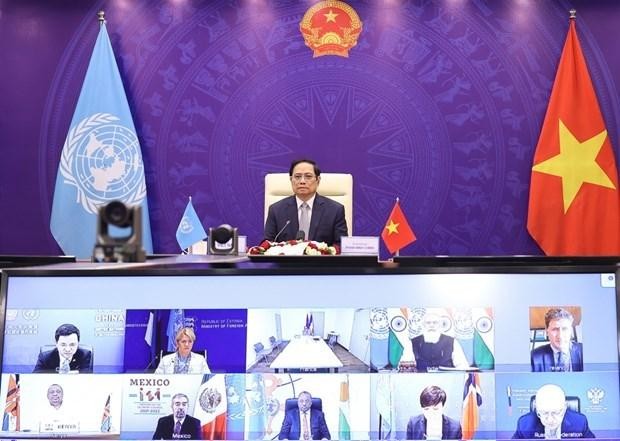 Thủ tướng Phạm Minh Chính phát biểu tại Phiên thảo luận mở Cấp cao của Hội đồng Bảo an Liên hợp quốc.