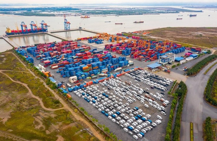 Sản lượng hàng hóa thông qua cảng Hải Phòng 9 tháng đầu năm ước đạt 106,32 triệu tấn, tăng 8,03% so với cùng kỳ, bằng 66,87% kế hoạch. (Ảnh: Cổng thông tin điện tử Thành phố Hải Phòng)