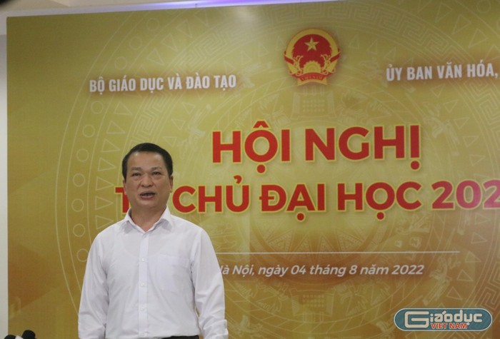 Giáo sư Phạm Hồng Quang – Chủ tịch Hội đồng Đại học Thái Nguyên. (Ảnh: Phạm Minh)