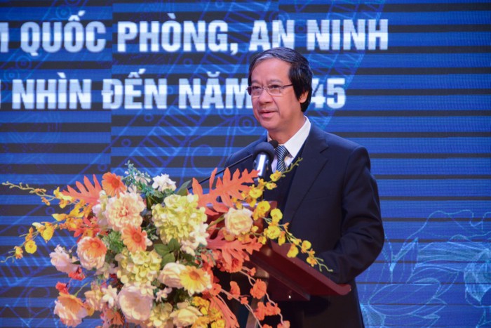 Bộ trưởng Bộ Giáo dục và Đào tạo Nguyễn Kim Sơn phát biểu khai mạc Hội nghị. (Ảnh: Bộ Giáo dục và Đào tạo)