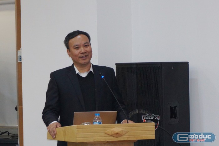 Ông Hoàng Anh - Giám đốc Trung tâm Đảm bảo chất lượng Trường Đại học Công nghiệp Hà Nội. (Ảnh: Linh Trang)
