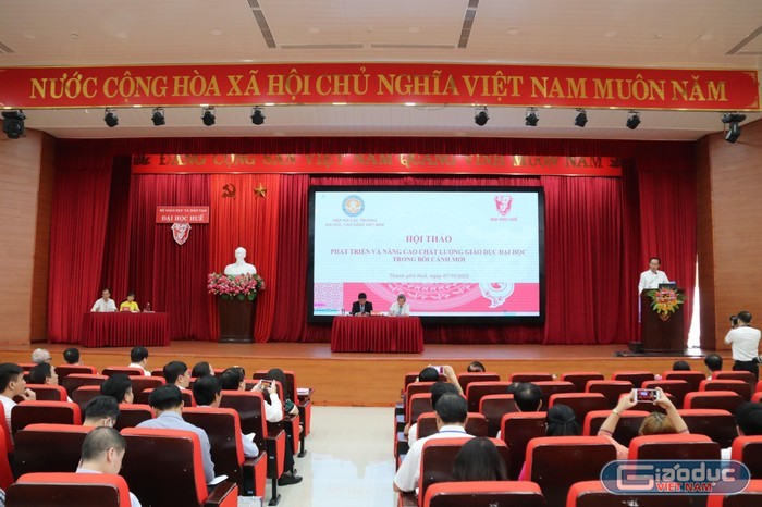 Hội thảo: “Phát triển và nâng cao chất lượng giáo dục đại học trong bối cảnh mới” đã được tổ chức vào tháng 10/2022 tại Huế. (Ảnh: Ngân Chi)