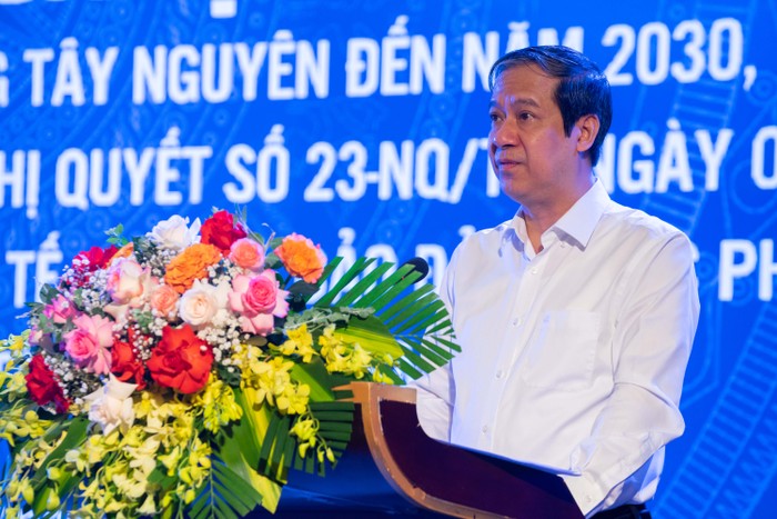 Bộ trưởng Nguyễn Kim Sơn phát biểu khai mạc Hội nghị. Ảnh: Bộ Giáo dục và Đào tạo