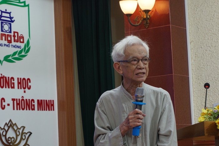 Phó Giáo sư, Tiến sĩ Đặng Quốc Bảo chia sẻ những đóng góp của Đại tướng Võ Nguyên Giáp với giáo dục Việt Nam.