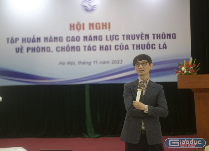 Thạc sĩ Nguyễn Tuấn Lâm, đại diện WHO khuyến cáo cần ban hành thêm nghị quyết về cấm lưu hành thuốc lá điện tử.