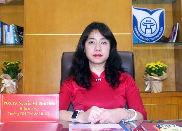 Phó Giáo sư, Tiến sĩ Nguyễn Vũ Bích Hiền - Hiệu trưởng Trường Đại học Thủ Đô. Ảnh: NVCC
