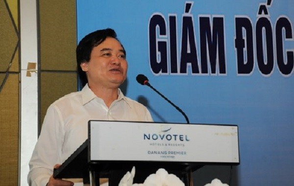 Bộ trưởng Bộ Giáo dục và Đào tạo Phùng Quang Nhạ phát biểu khai mạc hội nghị