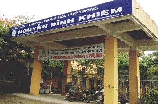 Hình ảnh Trường trung học phổ thông Nguyễn Bỉnh Khiêm (Ảnh: sggp.org.vn)