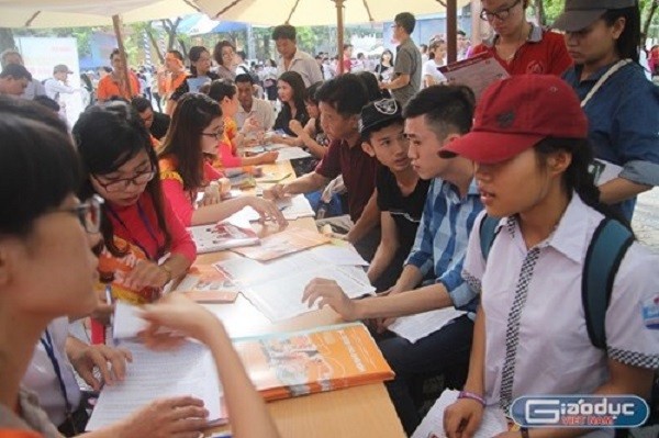 Hình ảnh các thí sinh tham gia điều chỉnh nguyện vọng dự thi (Ảnh: giaoduc.net.vn)