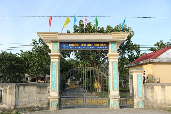 Hình ảnh trường tiểu học Sơn Bằng, huyện Hương Sơn dừng mô hình VNEN (Ảnh: tác giả cung cấp)