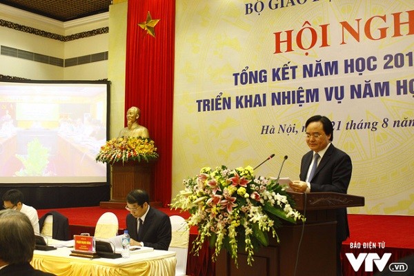 Hình ảnh Bộ trưởng Phùng Xuân Nhạ phát biểu khai mạc hội nghị