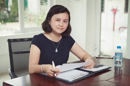 Hình ảnh cô Hồng Thái Hà chủ doanh nghiệp Tân Phú.