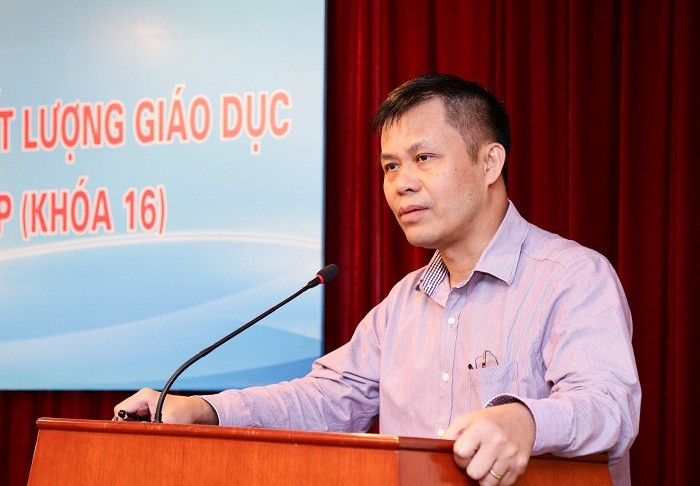 Ông Lê Mỹ Phong, Trưởng phòng phụ trách về lĩnh vực kiểm định chất lượng giáo dục của Cục Quản lý chất lượng (Ảnh: tác giả cung cấp).