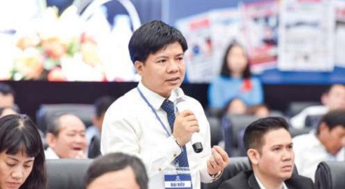 Ông Nguyễn Ngọc Thủy chia sẻ tại Diễn đàn kinh tế miền Trung.