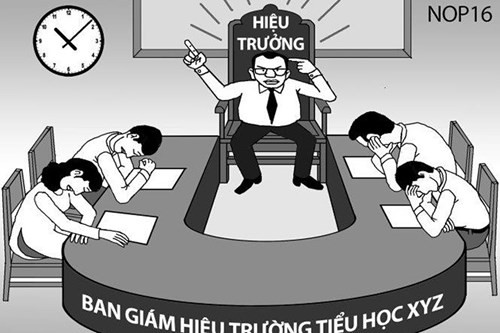 Hình ảnh minh họa cho sự bất lực của các giáo viên trước hiệu trưởng (Ảnh nguồn: tuoitre.vn).