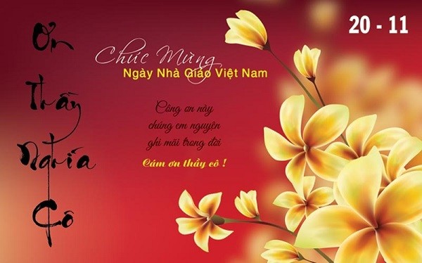 Chúc mừng ngày nhà giáo Việt Nam 20/11 (Ảnh: tác giả cung cấp).