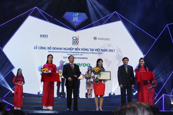 Kangaroo năm thứ hai liên tiếp lọt bảng xếp hạng Top 100 doanh nghiệp phát triển bền vững tại Việt Nam.