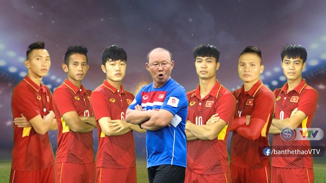 Các cầu thủ của đội tuyển U23 Việt Nam cùng Huấn luyện viên Park Hang-seo (Ảnh minh họa: VTV.vn).