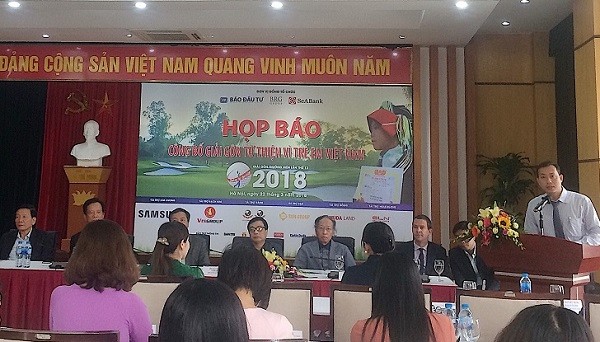 Họp báo công bố Giải golf từ thiện thường niên Vì trẻ em Việt Nam lần thứ 12 (Ảnh: An Nhiên).