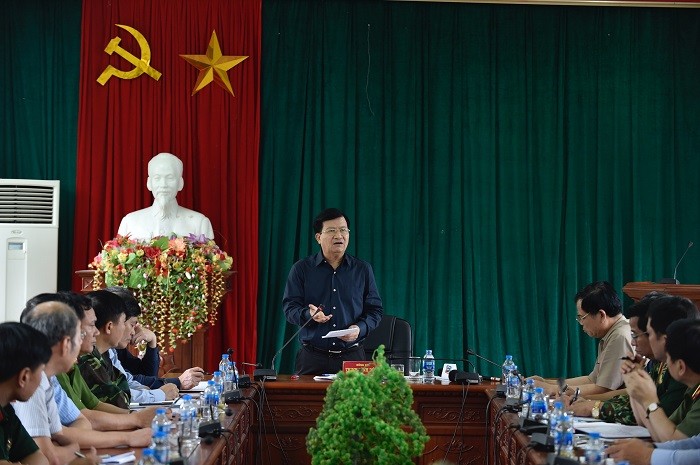 Phó Thủ tướng Trịnh Đình Dũng chỉ đạo khắc phục hậu quả thiên tai tại Lai Châu. ảnh: vgp.