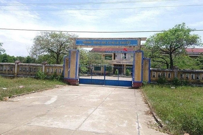 Trường trung học cơ sở Lê Thuyết, Thừa Thiên Huế nơi cô P.T.N.N bị hiếp dâm (Ảnh minh họa: laodong.vn).
